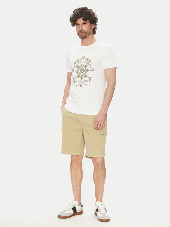 La Martina La Martina T-shirt Aloysius MARG30 JS206 Bijela Regular Fit
