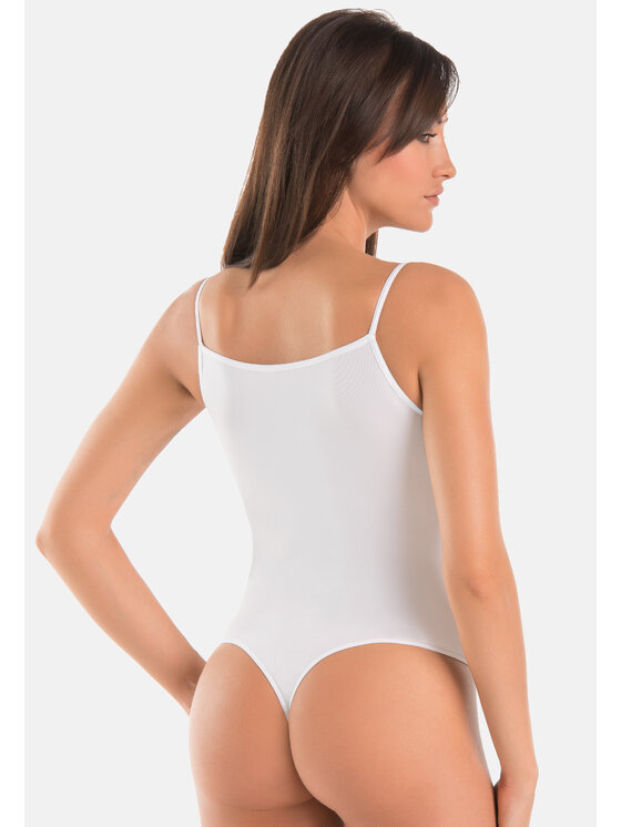 Teyli Teyli Body damskie stringi Goffy Biały
