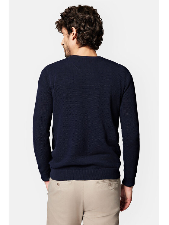 Lancerto Lancerto Sweter Clive SW073223000095 Granatowy Regular Fit