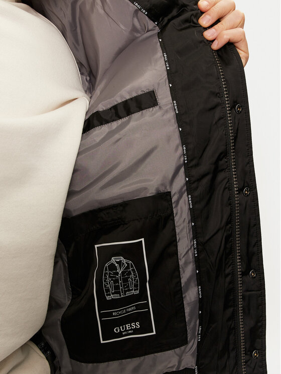 Guess Guess Kurtka bomber M4BL31 WGJ92 Czarny Regular Fit