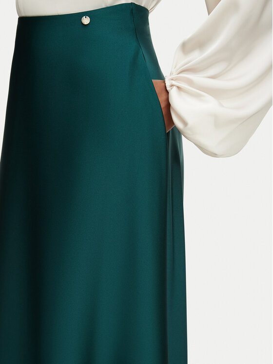 Rinascimento Rinascimento Spódnica trapezowa CFC0125080003 Zielony Regular Fit