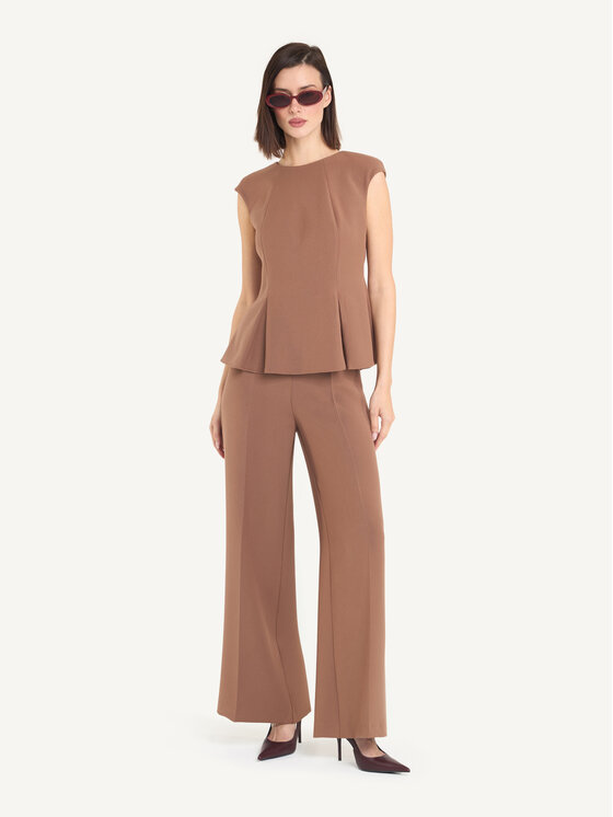 KMX KMX Spodnie materiałowe 810140005 Brązowy Flare Fit