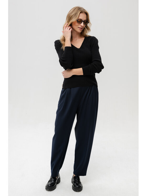 blue shadow blue shadow Sweter Xava Czarny Regular Fit