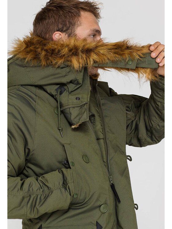 Alpha Industries Alpha Industries Kurtka zimowa Alpha Industries Explorer JACKET DARK GREEN Zielony Parka Fit