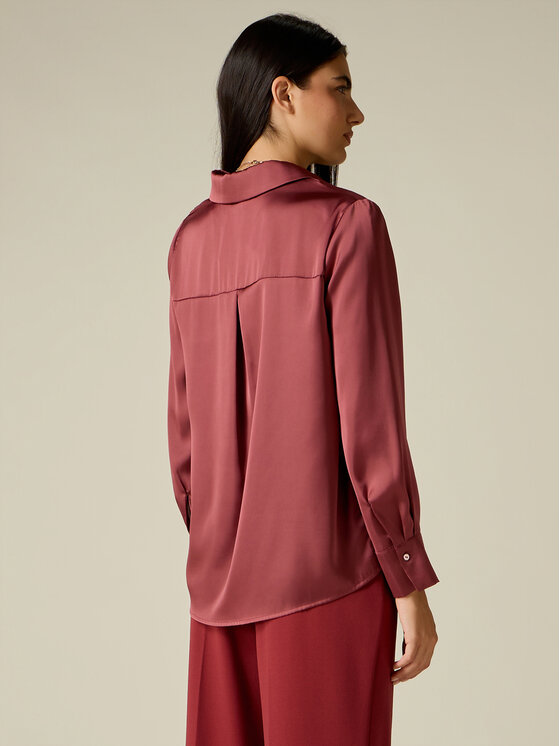 Oltre Oltre Koszula 5374R603185N036 Bordowy Regular Fit