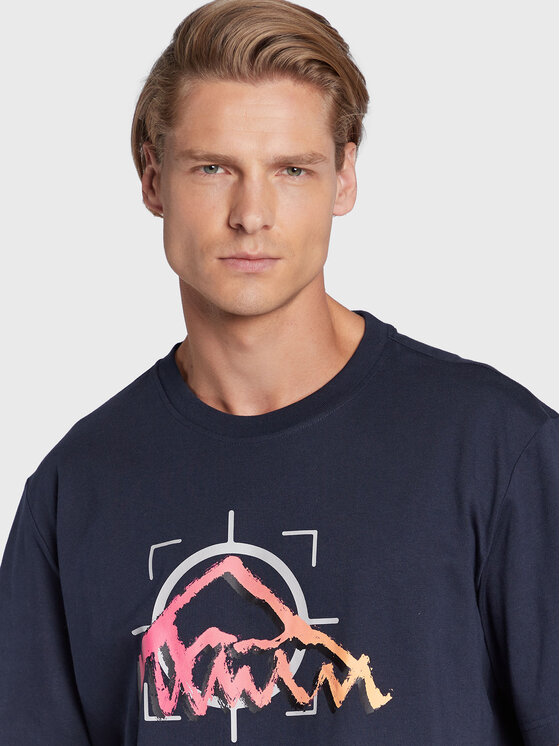 adidas adidas T-Shirt Adventure Ride HK4981 Granatowy Relaxed Fit