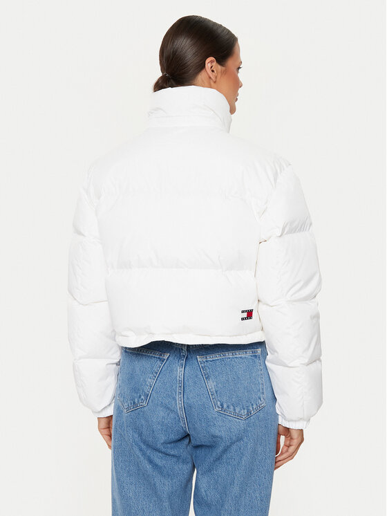 Tommy Jeans Tommy Jeans Μπουφάν πουπουλένιο Alaska DW0DW18609 Λευκό Cropped Fit