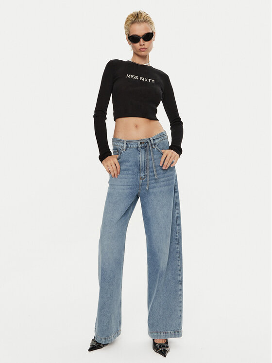 Miss Sixty Miss Sixty Blúz 6L3RJ7291000 Fekete Regular Fit