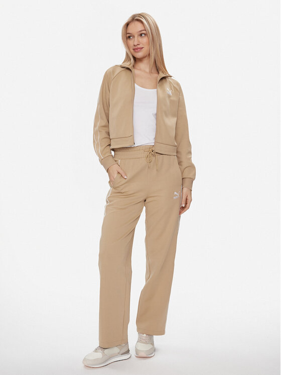 Puma Puma Donji dio trenerke T7 624212 Bež Relaxed Fit