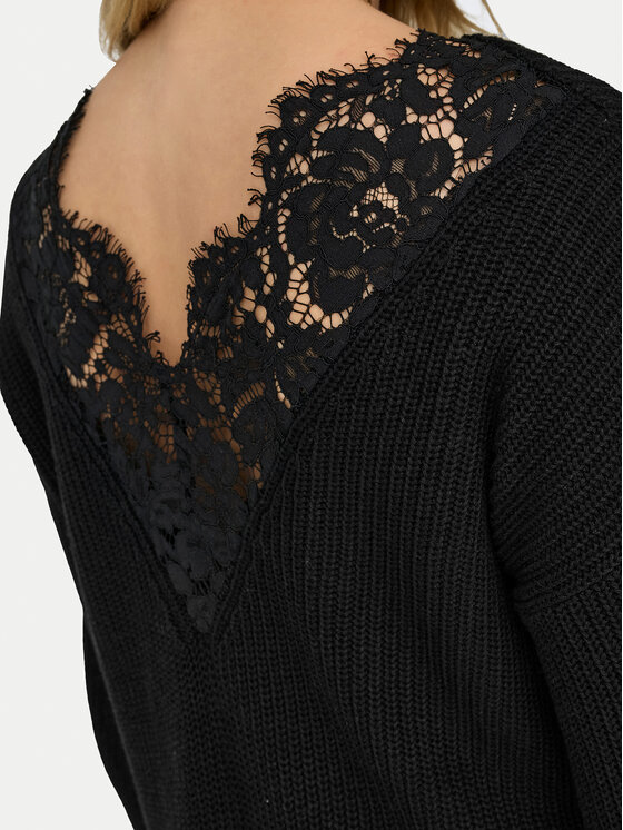 ONLY ONLY Sukienka dzianinowa Xenia 15243197 Czarny Regular Fit