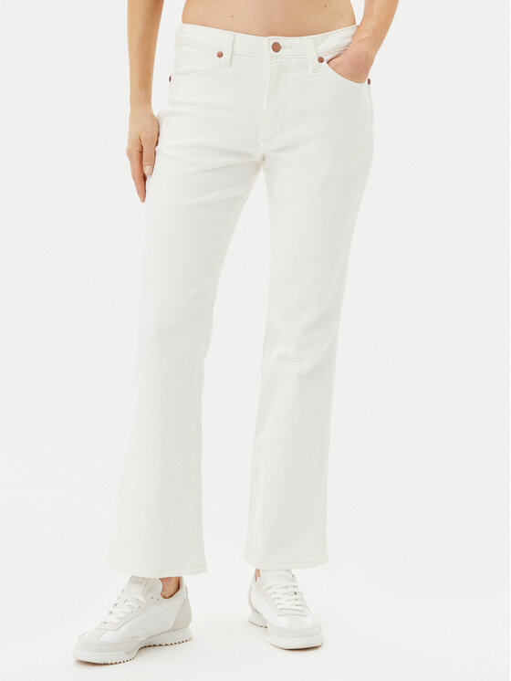 Wrangler Džínsy 112362665 Biela Bootcut Fit