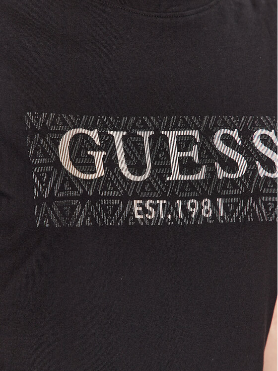 Guess Guess T-Shirt V3YI15 I3Z14 Μαύρο Slim Fit