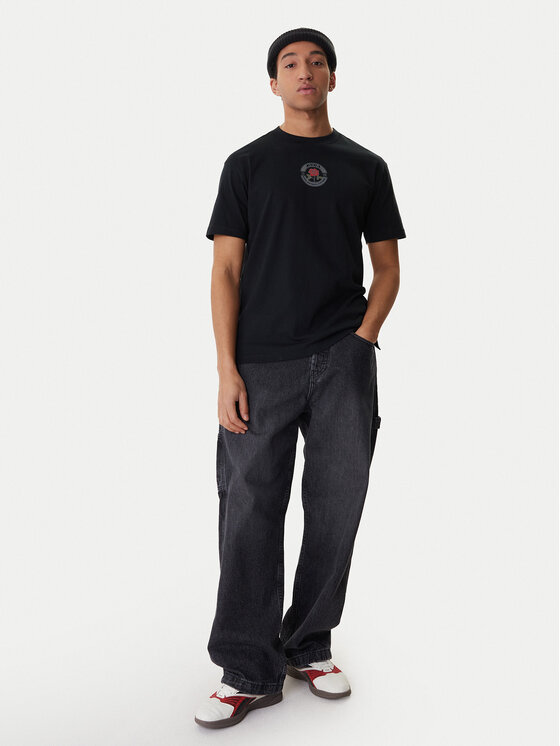 RVCA RVCA Póló Roses Poster EVYZT00281 Fekete Regular Fit