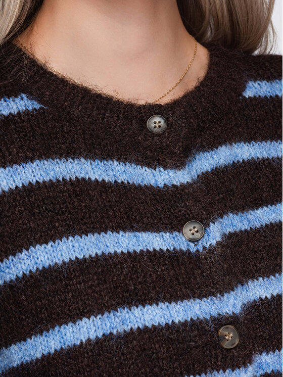 Ombre Ombre Sweter OW-SW-E0029 Niebieski Relaxed Fit