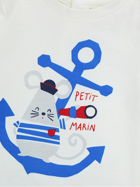 Original Marines Original Marines Komplet t-shirt i spodenki DFP6041BM Biały Regular Fit