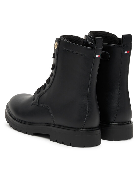 Tommy Hilfiger Tommy Hilfiger Trapery Lace-Up Bootie T3A5-34012-1355 D Czarny