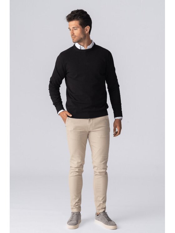 TeeShoppen TeeShoppen Sweter 'Basic Collection' Czarny Regular Fit