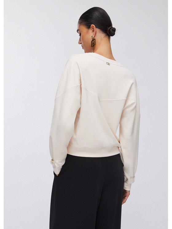 Liu Jo Liu Jo Felpa TA6242JS182X0659 Beige Regular Fit