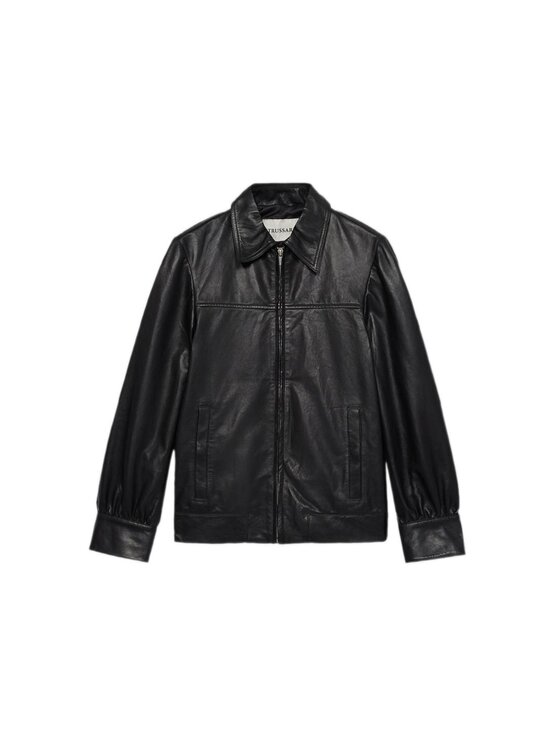 Trussardi Trussardi Giacca di pelle R357A000711N033 Nero Regular Fit