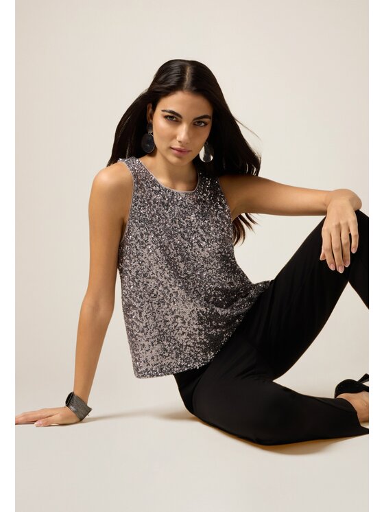 Oltre Oltre Blusa 2001J000765N013 Argento Slim Fit