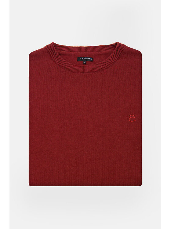 Lancerto Lancerto Sweter Remy Czerwony Regular Fit