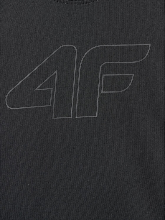 4F 4F T-Shirt BASIC+ Czarny Regular Fit