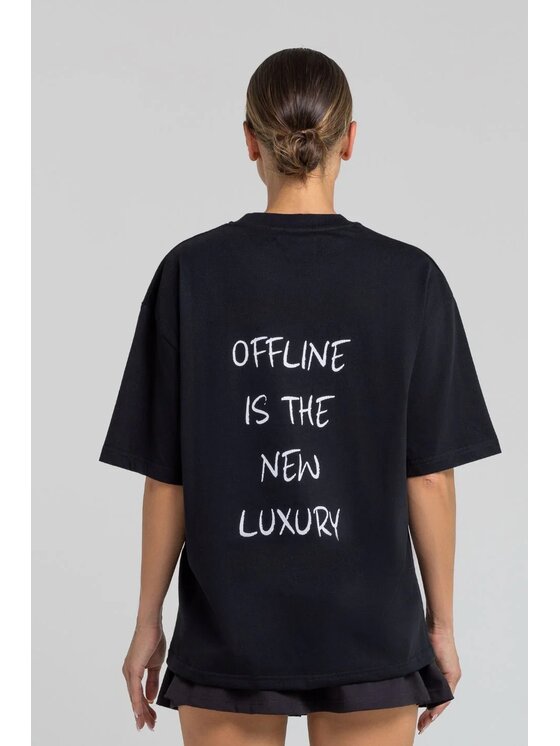 Chiara Wear Chiara Wear T-Shirt T-shirt bawełniany oversize OFFLINE Czarny Oversize