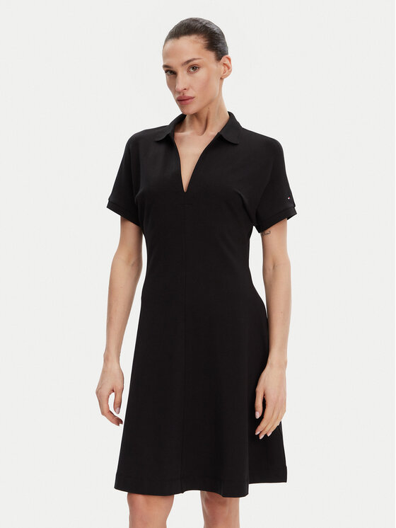 Tommy Hilfiger Rochie de zi WW0WW44513 Negru Regular Fit image8