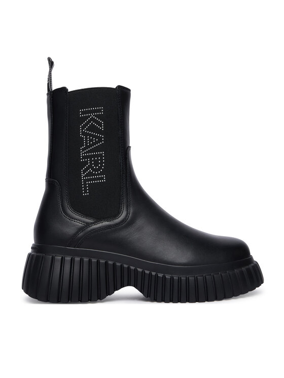 KARL LAGERFELD KARL LAGERFELD Stiefeletten Kreeper Wedge KL44460 Schwarz