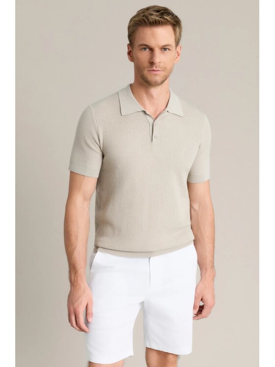 Lancerto Lancerto Polo Teodoro PO073126000032 Beżowy Regular Fit