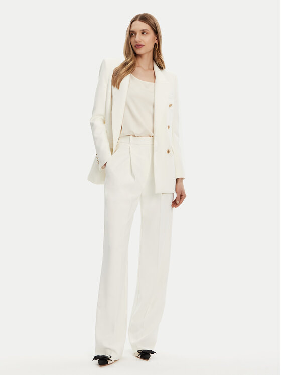 Elisabetta Franchi Elisabetta Franchi Hlače PA-081-51E2-V360 Bijela Regular Fit