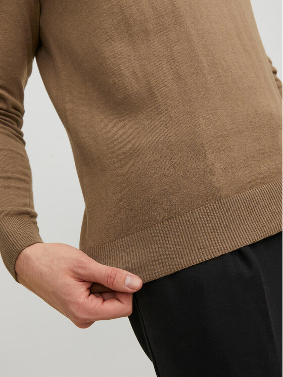 Jack & Jones Jack & Jones Sweter 12208364 Brązowy Regular Fit