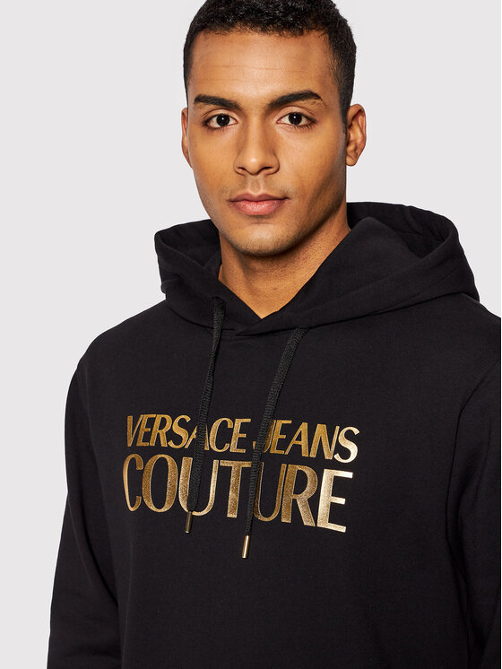 Versace Jeans Couture Versace Jeans Couture Bluza Logo Thick Foil 72GAIT01 Czarny Regular Fit
