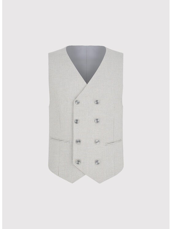 Pako Lorente Pako Lorente Kamizelka garniturowa P25WF-8X-006 Beżowy Slim Fit