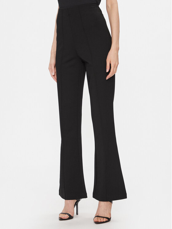 Vila Vila Текстилни панталони Billie 14094017 Черен Regular Fit