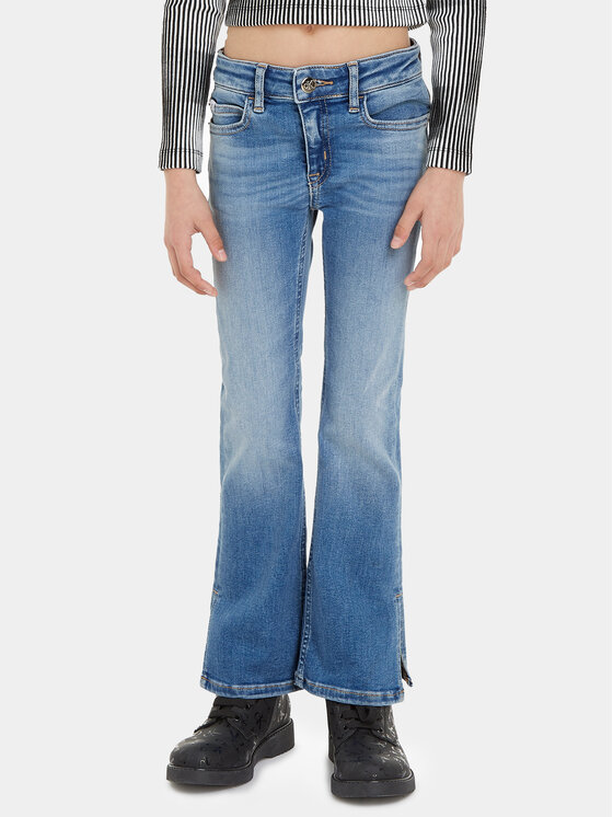 Calvin Klein Jeans Džinsi Split IG0IG02163 Zils Flare Fit