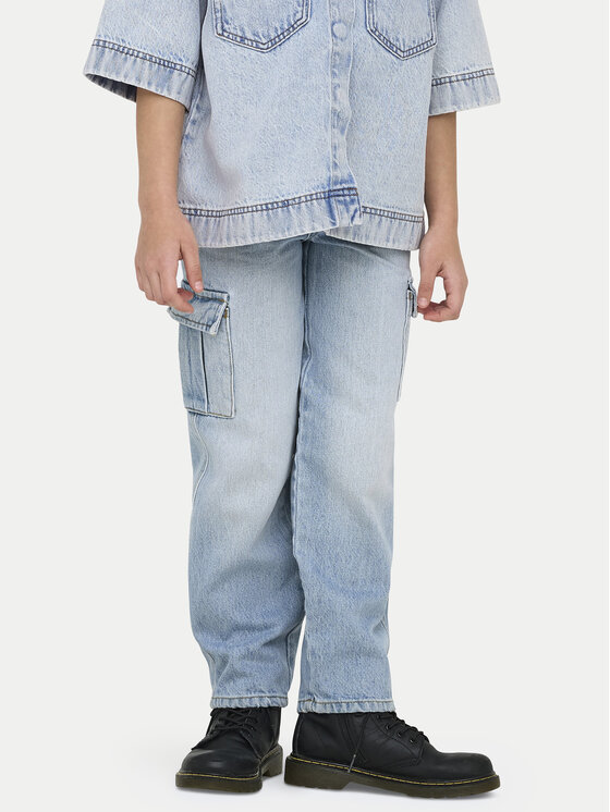 Kids ONLY Kids ONLY Jeansy 15344508 Modrá Wide Leg
