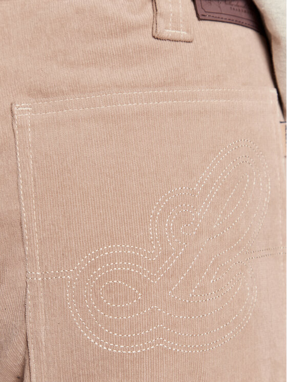 Leeves Leeves Stoffhose Unisex Corduroy Beige Relaxed Fit