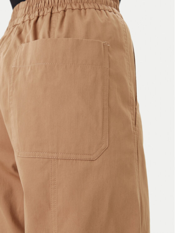 Weekend Max Mara Weekend Max Mara Bavlnené nohavice Milva 2515131092 Hnedá Relaxed Fit