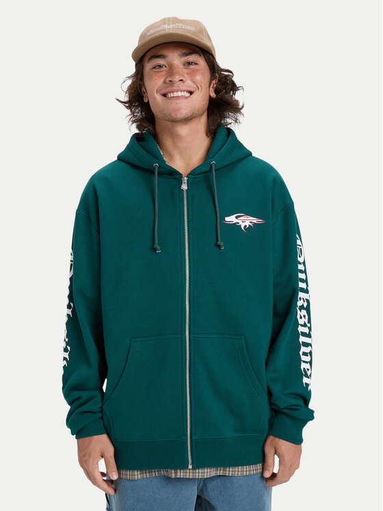 Quiksilver Quiksilver Hanorac Old English EQYFT05156 Verde închis Oversize