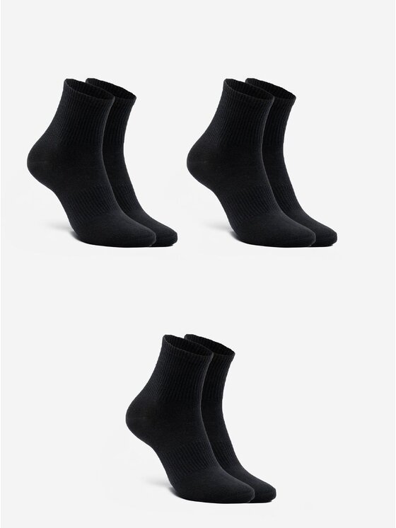 Urban Socks Urban Socks Zestaw 10 par wysokich skarpet męskich Zestaw 10 Par Krótkich Skarpet Męskich Czarnych Urban Socks No Logo 41-46 Czarny