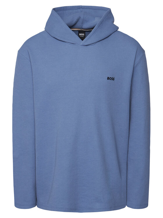 BOSS BOSS Felpa Waffle 50535885 Celeste Regular Fit