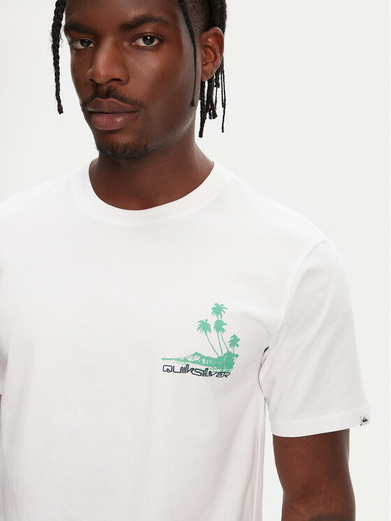 Quiksilver Quiksilver T-Shirt Palm Lines Ss EQYZT08057 Λευκό Regular Fit