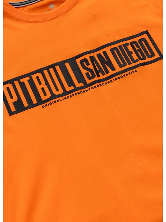 PITBULL PITBULL T-Shirt Koszulka męska EIGHTY NINE DOG M Pomarańczowy Regular Fit
