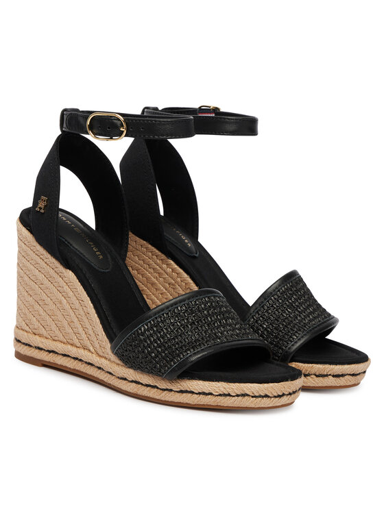 Tommy Hilfiger Tommy Hilfiger Espadrilky High Wedge Espad FW0FW09471 Čierna