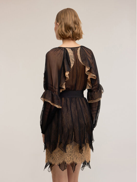 Motivi Motivi Vestito da giorno 7092Q003461N033 Nero Flared Fit