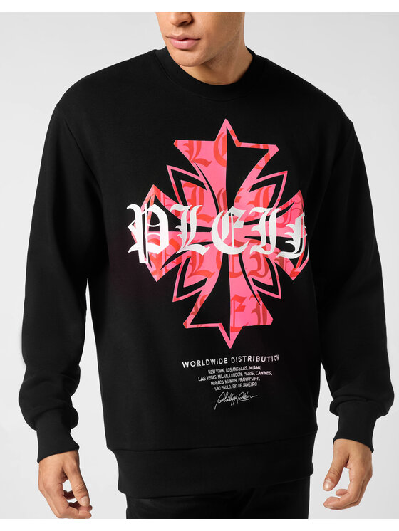 PHILIPP PLEIN PHILIPP PLEIN Bluza 25965 Czarny Regular Fit