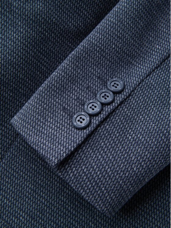 Ombre Ombre Marynarka OM-BLZB-0129 Granatowy Regular Fit