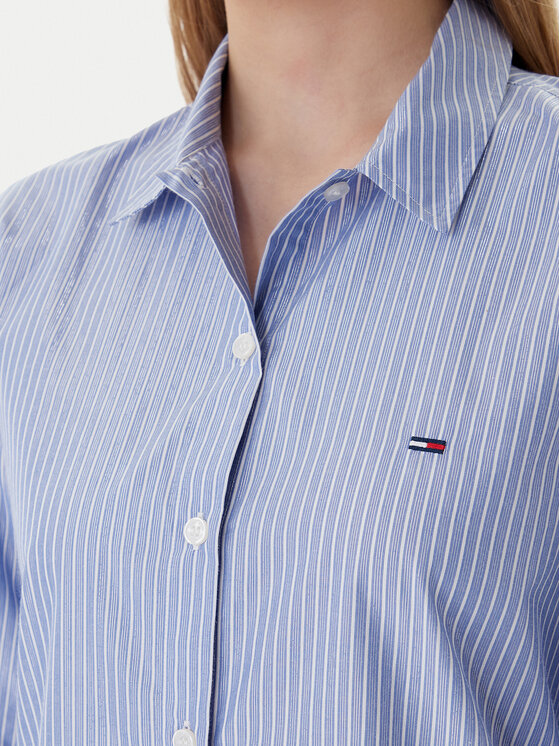 Tommy Jeans Tommy Jeans Sukienka koszulowa Party DW0DW22635 Niebieski Regular Fit