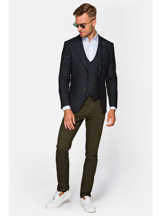 Lancerto Lancerto Marynarka Dalarna Zielony Regular Fit